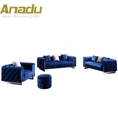 luxury design 1+2+3 group sofa set of  chesterfield sofa manufacture