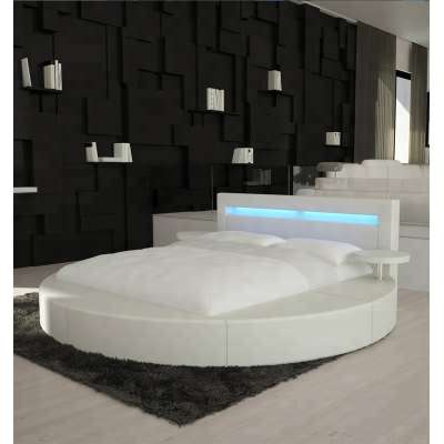 PU LED BED modern style round bed