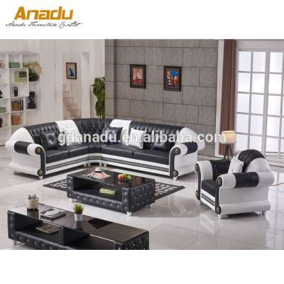 Heated dubai and Saudi arabia style furniture of corner vintage leather sofa